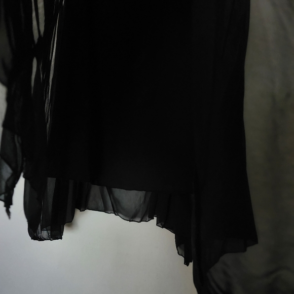 Vintage black Witchy 90s mesh asymmetrical skirt - Picture 6 of 8